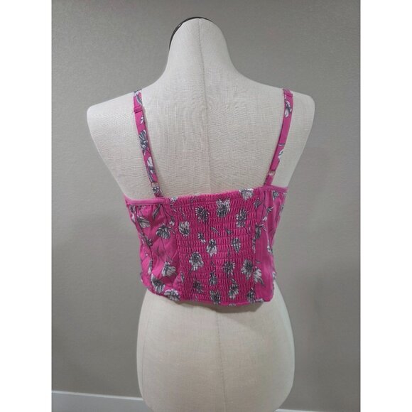 Torrid floral Corset Style Top With Smocked Back & Adjustable Straps -Size L - Picture 4 of 5